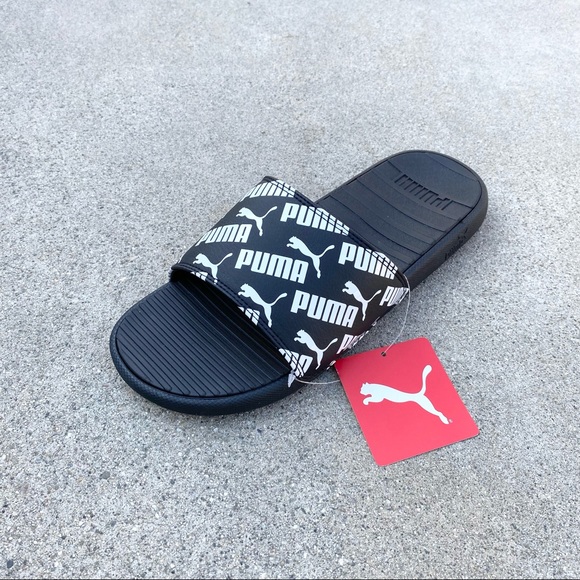PUMA COOL CAT SLIDE BLACKS WHITES main image 5